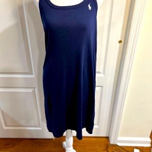 Ralph Lauren Sport new navy blue tee shirt dress with racer back in XL